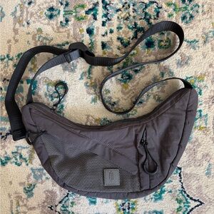 Free People Charcoal Crossbody Sling Bag - Lightweight Everyday Carry